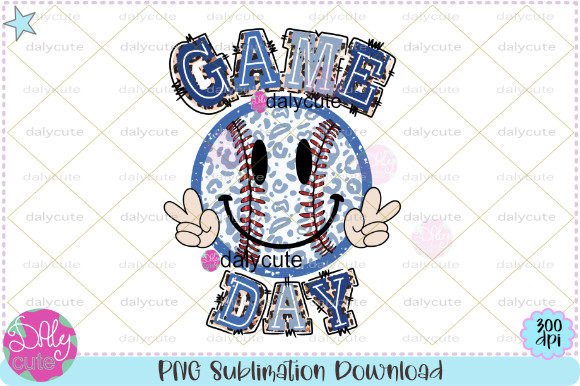 Baseball Game Day Sublimation Clipart: A Visual Asset for Dynamic Branding and Marketing