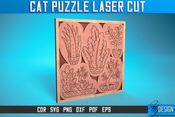 Cat Puzzle Laser Cut SVG: Crafting Charm for Local Business Branding