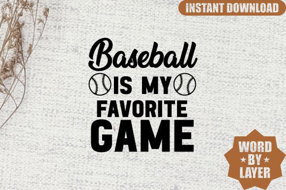 h1Baseball is My Favorite Game SVG Design – A Playful Graphic for Local Business Branding/h1