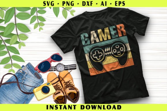 h1Vintage Retro Gamer SVG: A Crafty Graphic for Playful Branding/h1
