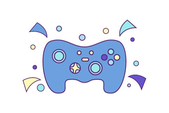 Kawaii Game Controller Design for Video Game Blogs and Craft Content