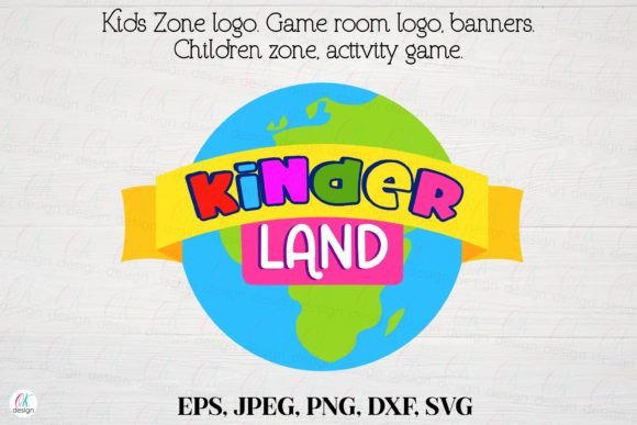 Kids Zone Logo 23 – Game Room Graphics for Crafts & Digital Sellers