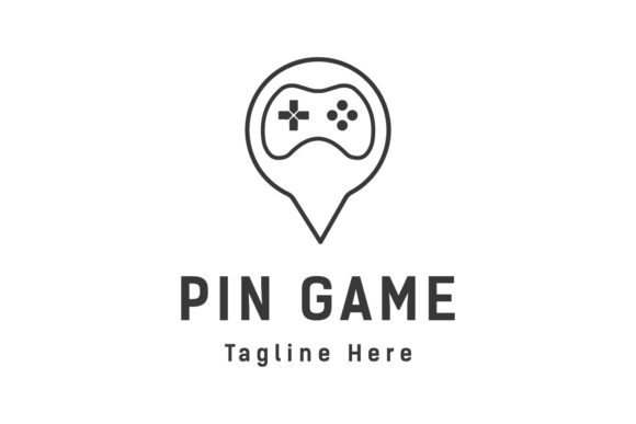 Pin Location Game Logo Design Vector Review for Real Embroidery Projects