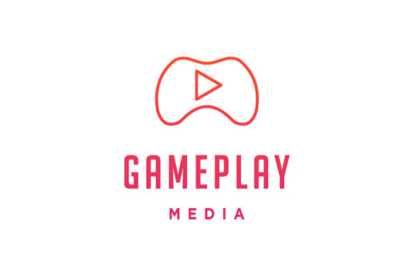 Play Button Game Logo Concept Design: A Dynamic Graphic for Logos & Editorial Use