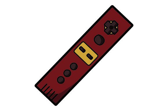 Retro Game Remote: A Nostalgic Design Asset for Video Game-Themed Crafts & Branding