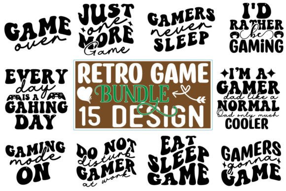 Retro Game SVG Design Bundle: Graphics for Crafty Branding Projects