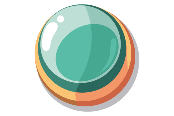 Round Glossy Button. Green Cartoon Game – A Versatile Graphic for Digital Sellers