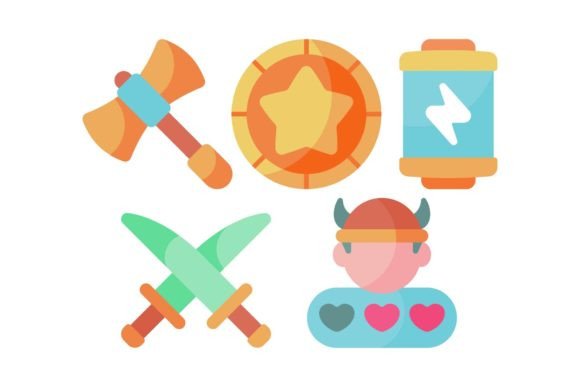 Video Game Element Graphics for Blog & Editorial Design